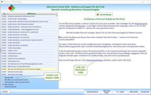 Anmeldung und Passwort